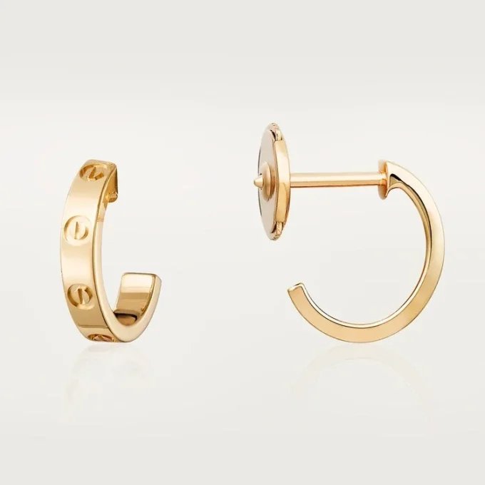 Kolczyki Love Hoop – żółte złoto, mały model | Cartier Us