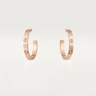 Kolczyki Love – różowe złoto, diamenty – Cartier