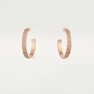 Kolczyki Love – różowe złoto, diamenty – Cartier