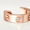 Kolczyki Love – różowe złoto, diamenty – Cartier