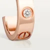 Kolczyki Love – różowe złoto, diamenty – Cartier
