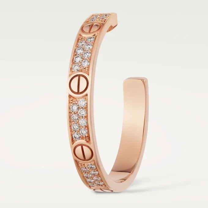 Kolczyki Love – różowe złoto, diamenty – Cartier