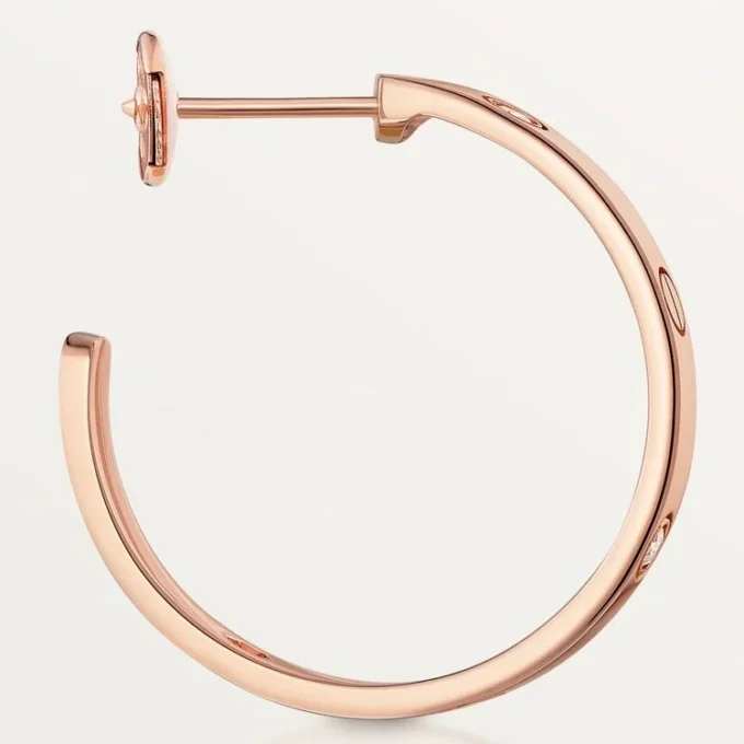 Kolczyki Love – różowe złoto, diamenty – Cartier