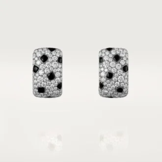 Kolczyki Panthere De Cartier – białe złoto, onyks, diamenty – Cartier