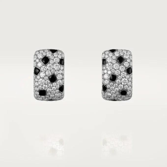 Kolczyki Panthere De Cartier – białe złoto, onyks, diamenty – Cartier