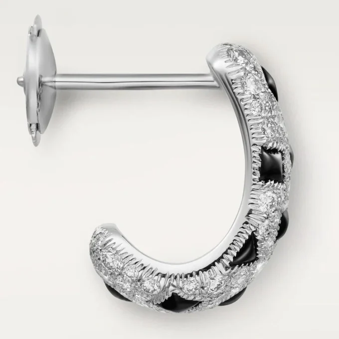 Kolczyki Panthere De Cartier – białe złoto, onyks, diamenty – Cartier