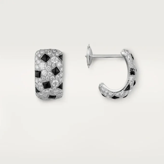 Kolczyki Panthere De Cartier – białe złoto, onyks, diamenty – Cartier