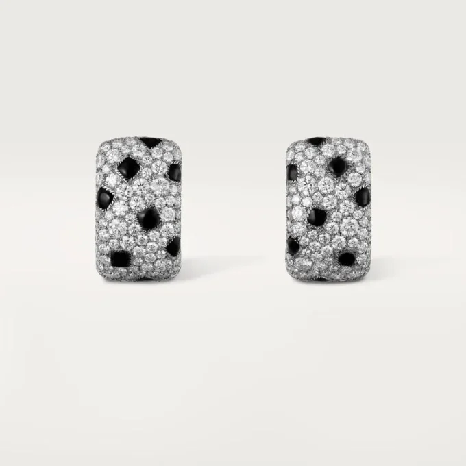 Kolczyki Panthere De Cartier – białe złoto, onyks, diamenty – Cartier