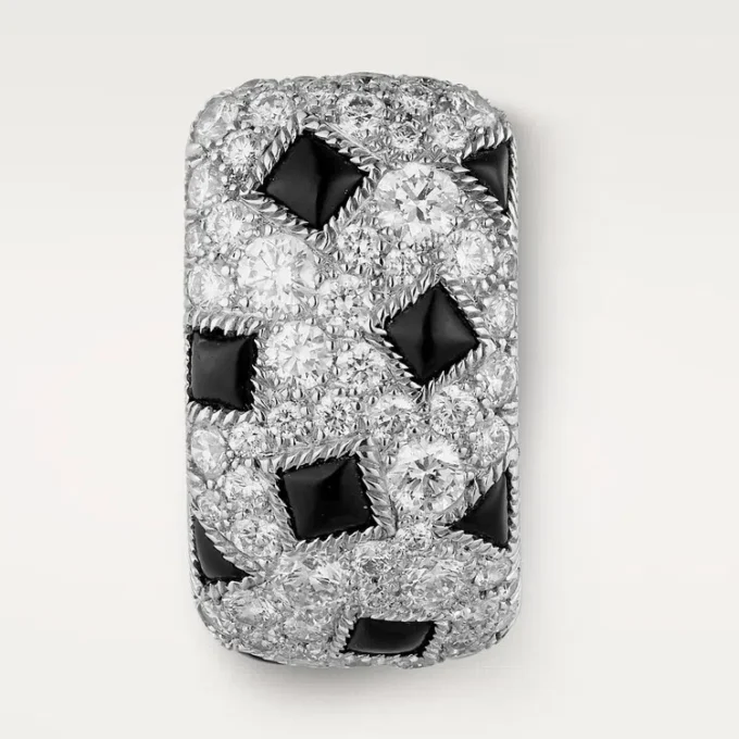 Kolczyki Panthere De Cartier – białe złoto, onyks, diamenty – Cartier