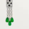 Kolczyki Panthere De Cartier – białe złoto, szmaragdy, onyks, diamenty – Cartier