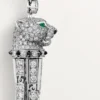 Kolczyki Panthere De Cartier, szmaragdy, pavé
