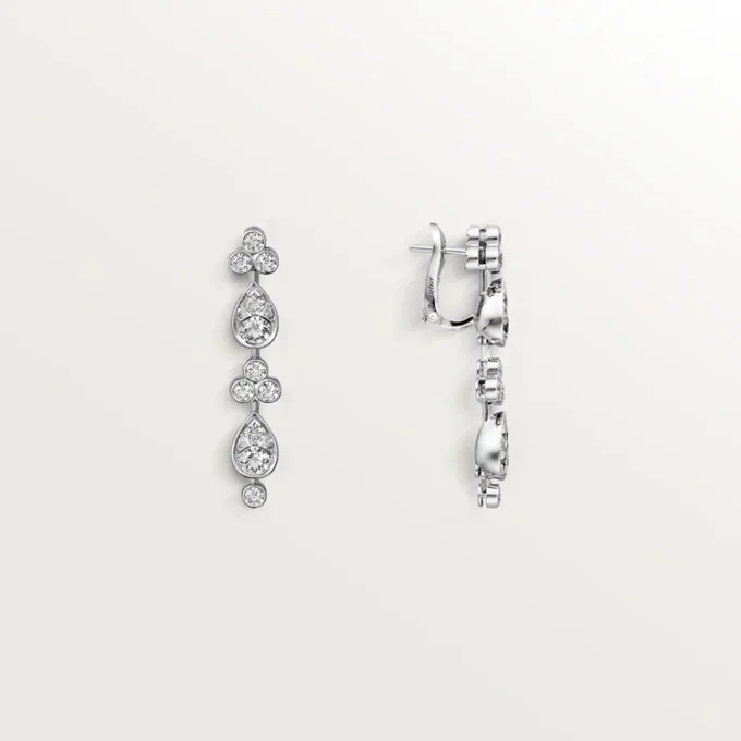 Kolczyki Pluie De Cartier – białe złoto, diamenty – Cartier