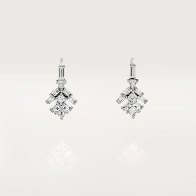 Kolczyki Reflection De Cartier – białe złoto, diamenty – Cartier
