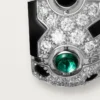 Kolczyki [Sur]Naturel – białe złoto, szmaragdy, onyks, diamenty – Cartier