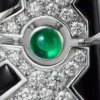 Kolczyki [Sur]Naturel – białe złoto, szmaragdy, onyks, diamenty – Cartier
