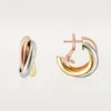 Kolczyki Trinity Hoop z trójkolorowego złota | Cartier Us