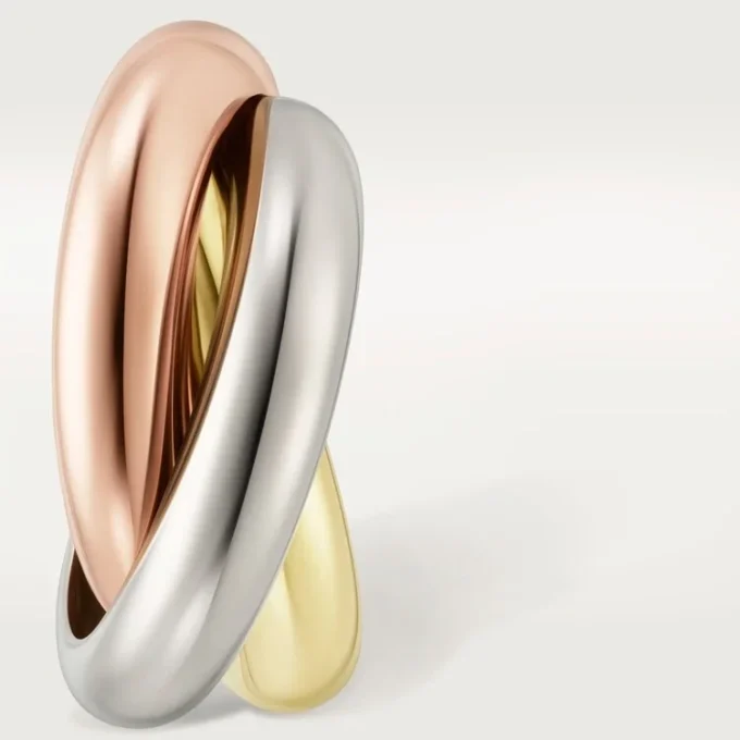 Kolczyki Trinity Hoop z trójkolorowego złota | Cartier Us