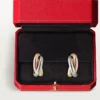 Kolczyki Trinity Hoop z trójkolorowego złota | Cartier Us