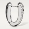 Małe kolczyki w kształcie kółek Panthere Diamond, białe złoto | Cartier Us