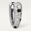 Małe kolczyki w kształcie kółek Panthere Diamond, białe złoto | Cartier Us