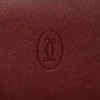 Międzynarodowy portfel z fałdami, Must De Cartier – bordowa skóra cielęca, złote wykończenie – Cartier Międzynarodowy portfel z fałdami, Must De Cartier – bordowa skóra cielęca, złote wykończenie – Cartier