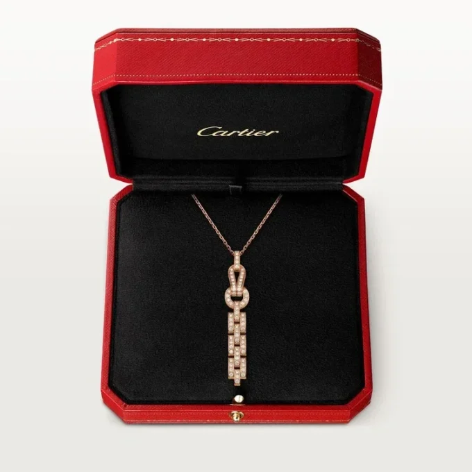 Naszyjnik Agrafe – różowe złoto, diamenty – Cartier