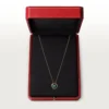 Naszyjnik Amulette De Cartier, mały model – różowe złoto, malachit, diament – Cartier