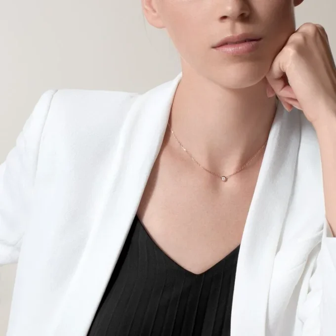 Naszyjnik Diamants Legers, Lm – różowe złoto, diament – Cartier