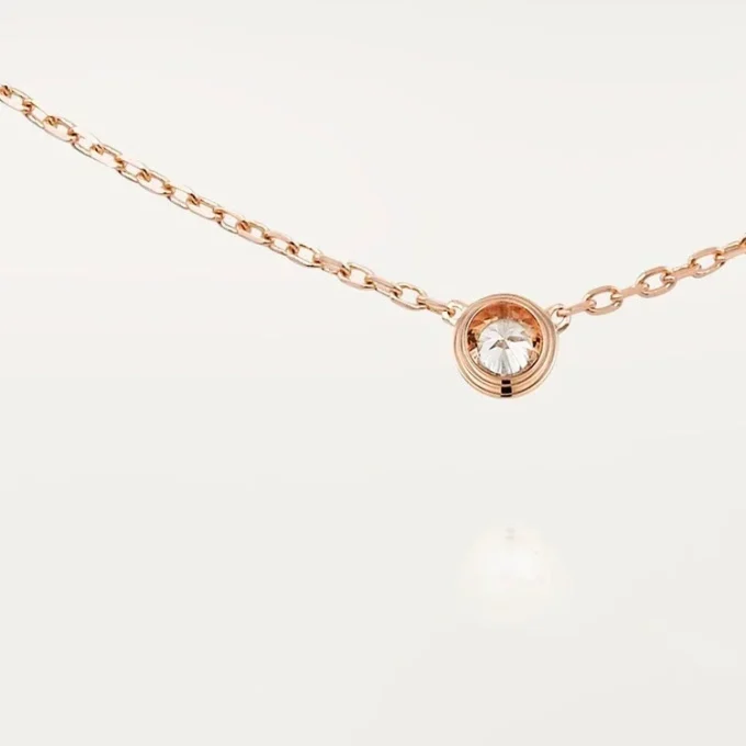 Naszyjnik Diamants Legers, Lm – różowe złoto, diament – Cartier