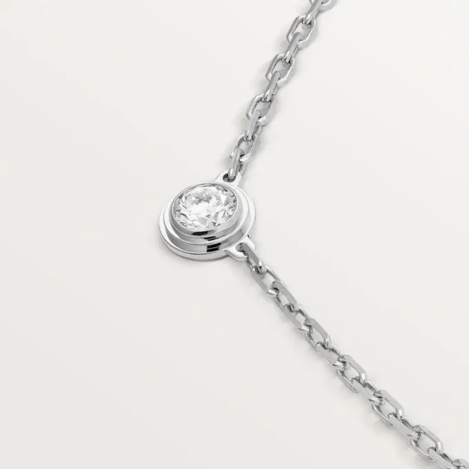 Naszyjnik Diamants Legers, rozmiar S – białe złoto, diament – Cartier