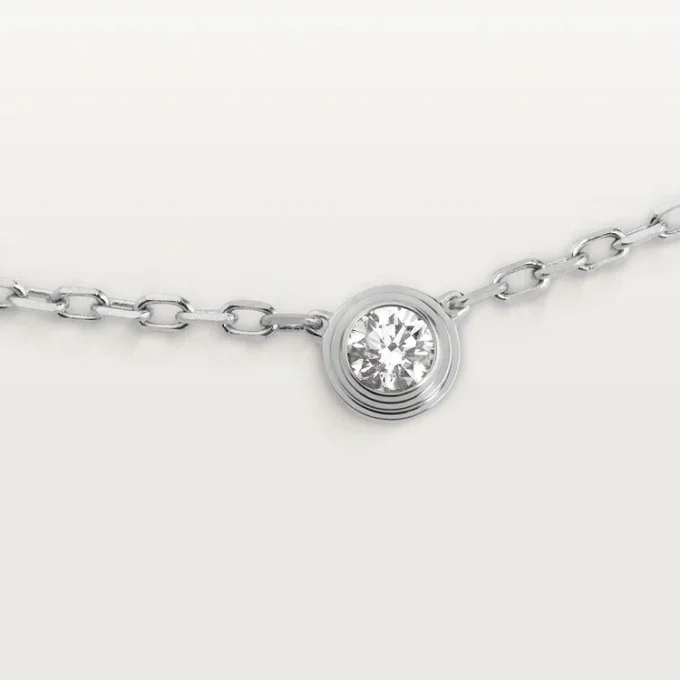 Naszyjnik Diamants Legers, rozmiar S – białe złoto, diament – Cartier