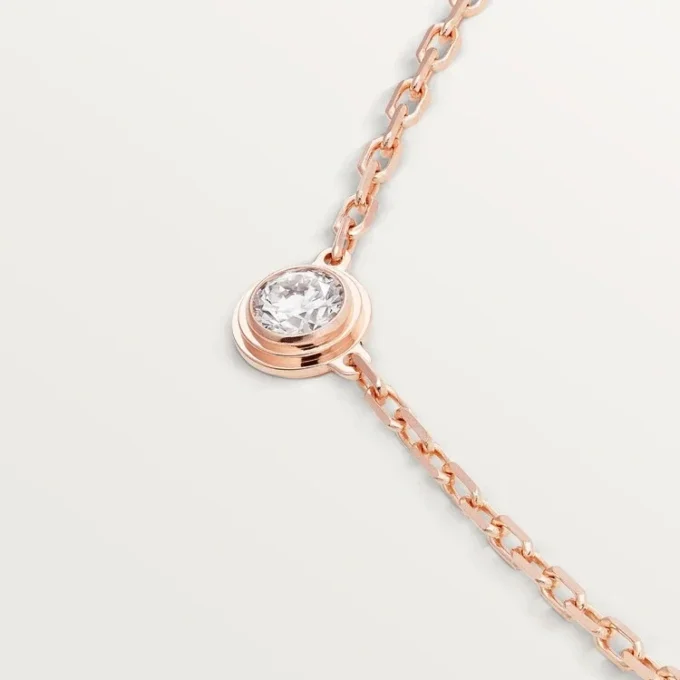 Naszyjnik Diamants Legers, rozmiar S – różowe złoto, diament – Cartier