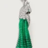 Naszyjnik Faune Et Flore De Cartier, szmaragdowe koraliki, pavé