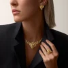 Naszyjnik Faune Et Flore De Cartier, żółte, pomarańczowe i brązowe diamenty, wysadzany