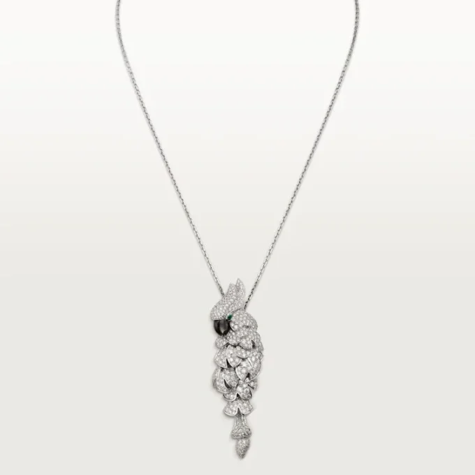 Naszyjnik Faune Et Flore De Cartier, wysadzany kamieniami