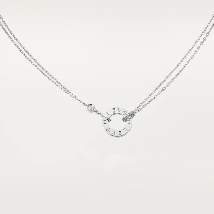 Naszyjnik Love, 2 diamenty – białe złoto, diamenty – Cartier