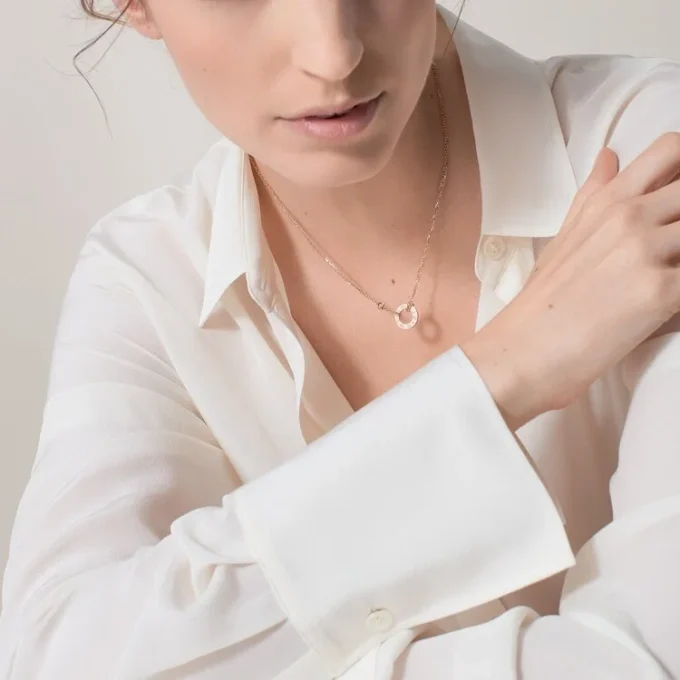 Naszyjnik Love, 2 diamenty – różowe złoto, diamenty – Cartier