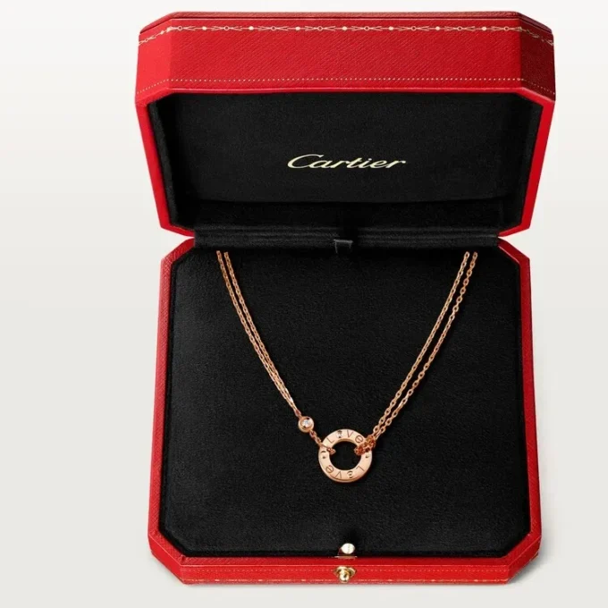 Naszyjnik Love, 2 diamenty – różowe złoto, diamenty – Cartier