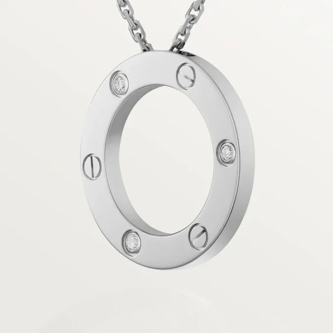 Naszyjnik Love, 3 diamenty – białe złoto, diamenty – Cartier