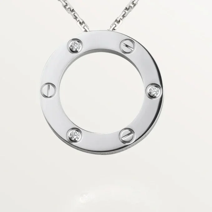 Naszyjnik Love, 3 diamenty – białe złoto, diamenty – Cartier