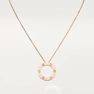 Naszyjnik Love, 3 diamenty – różowe złoto, diamenty – Cartier