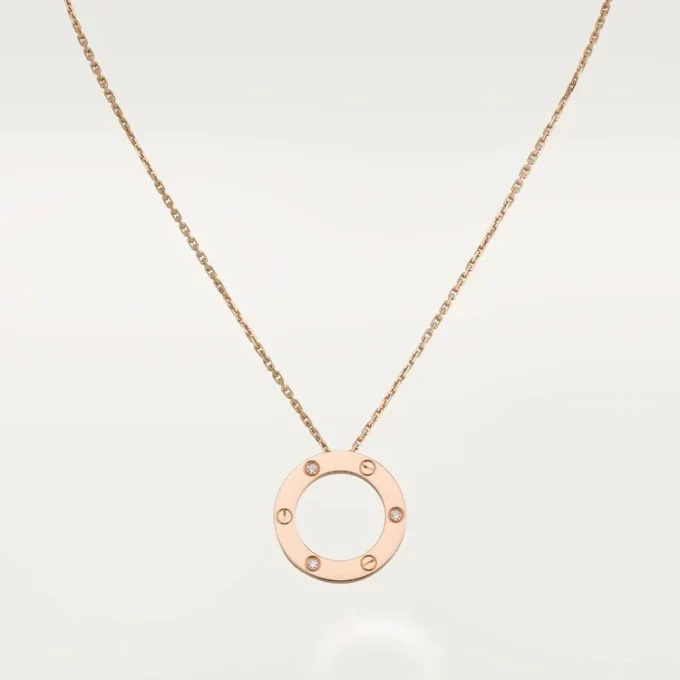 Naszyjnik Love, 3 diamenty – różowe złoto, diamenty – Cartier