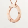 Naszyjnik Love, 3 diamenty – różowe złoto, diamenty – Cartier