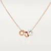 Naszyjnik Love, 6 diamentów – różowe złoto, białe złoto, diamenty – Cartier