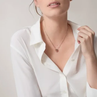 Naszyjnik Love, 6 diamentów – różowe złoto, białe złoto, diamenty – Cartier