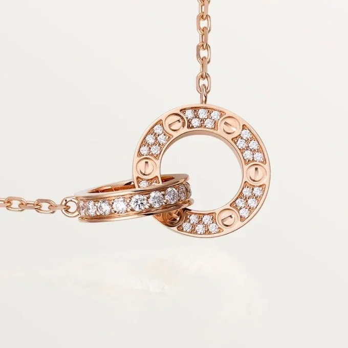 Naszyjnik Love – różowe złoto, diamenty – Cartier