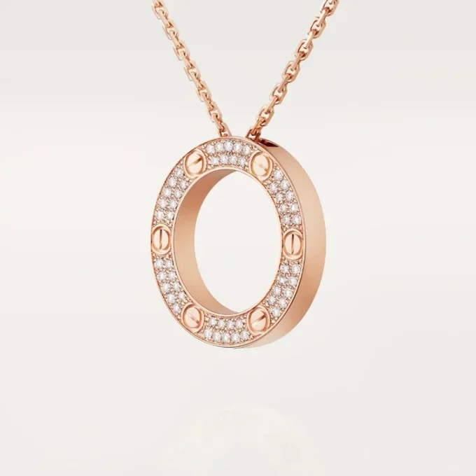 Naszyjnik Love – różowe złoto, diamenty – Cartier