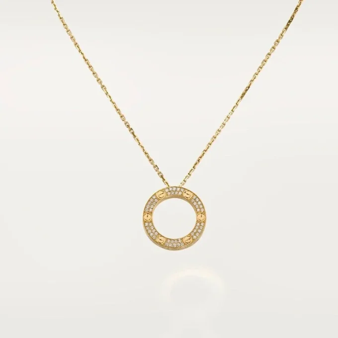 Naszyjnik Love, wysadzany diamentami – żółte złoto, diamenty – Cartier