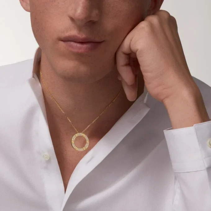 Naszyjnik Love, wysadzany diamentami – żółte złoto, diamenty – Cartier
