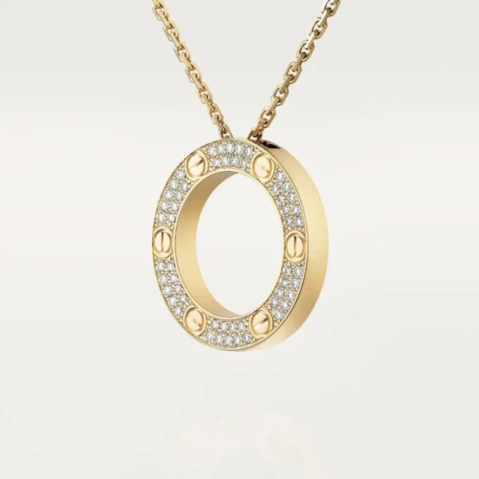 Naszyjnik Love, wysadzany diamentami – żółte złoto, diamenty – Cartier